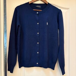 Polo by Ralph Lauren Women's Classic Blue Cardigan